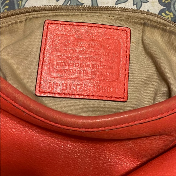 Coach Legacy Hobo Coral Handbag GUC - Picture 7 of 9